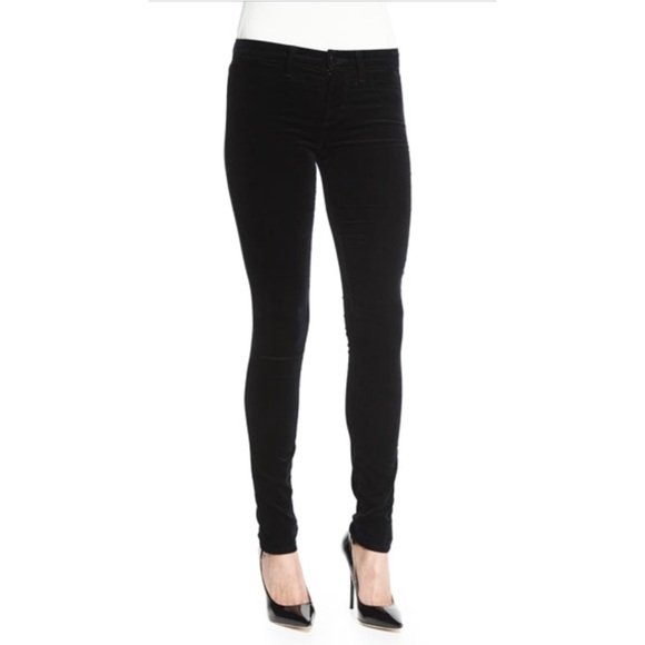 j brand black velvet jeans